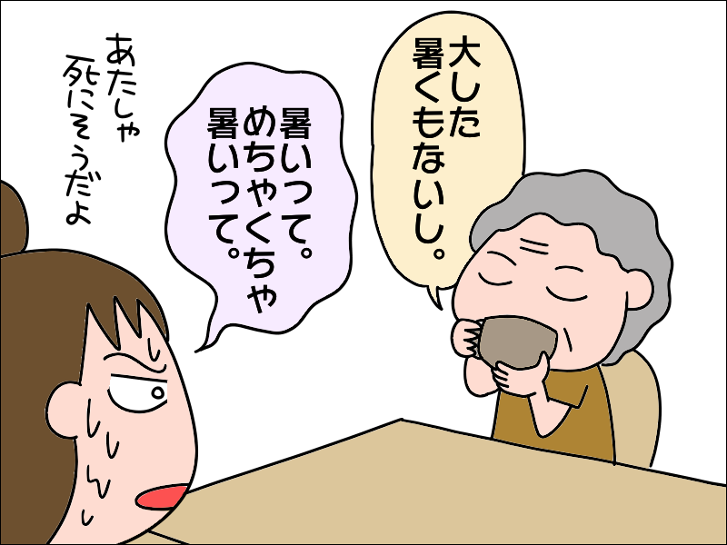 頼むから...冷房つけて！ 高齢者の熱中症を「他人事」と思っている母に説教した結果は⁉／あぽり（3）
