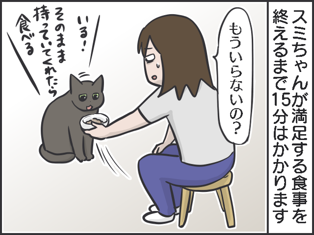 シニア猫の分までフードを食べちゃう若猫。食事の部屋を分けてみたら...⁉／フニャコ（8）