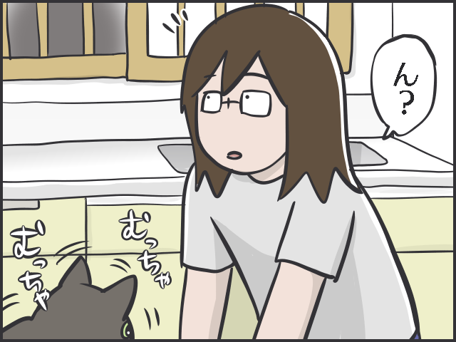 シニア猫の分までフードを食べちゃう若猫。食事の部屋を分けてみたら...⁉／フニャコ（9）