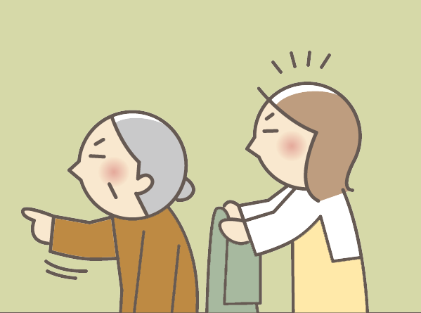 指をさして「ん」。認知症になって口数が減った義母だけど...「小言」は減らず!?／バニラファッジ（1）
