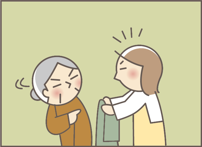 指をさして「ん」。認知症になって口数が減った義母だけど...「小言」は減らず!?／バニラファッジ（3）
