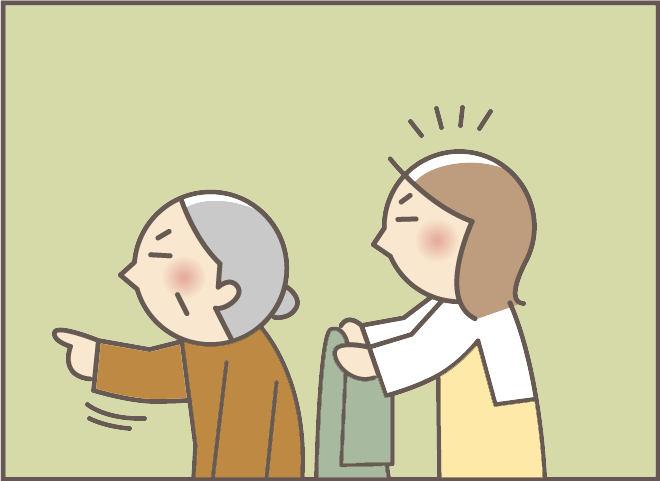 指をさして「ん」。認知症になって口数が減った義母だけど...「小言」は減らず!?／バニラファッジ（6）