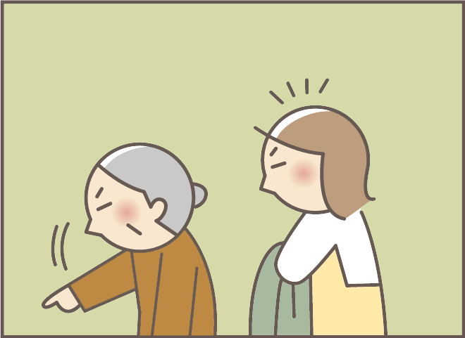 指をさして「ん」。認知症になって口数が減った義母だけど...「小言」は減らず!?／バニラファッジ（9）