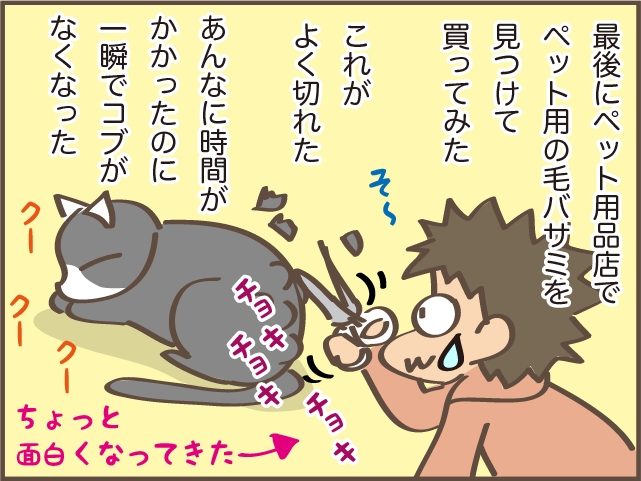 猫の背中に毛の塊が...！ 一瞬で解消できた便利アイテム／しまえもん（9）