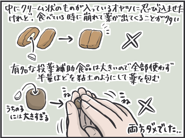 頭を悩ませる「猫の投薬事情」。フードの中に隠してもバレバレで...／フニャコ（4）
