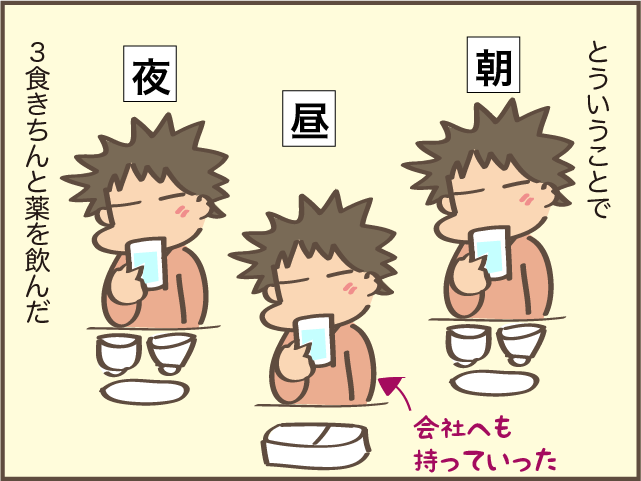 似たもの夫婦⁉ 薬は用法用量を守って正しく飲みましょう／しまえもん（7）