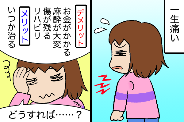 左肩の後ろに「謎の膨らみ」が...人生初の全身麻酔で手術をすることに／くるぴた（1）