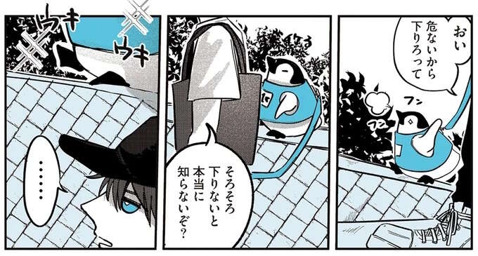 「危ないから下りろ」と言われても坂道をウキウキ上っていったペンギンの末路／ペンギン喫茶は今日も青天2（1）