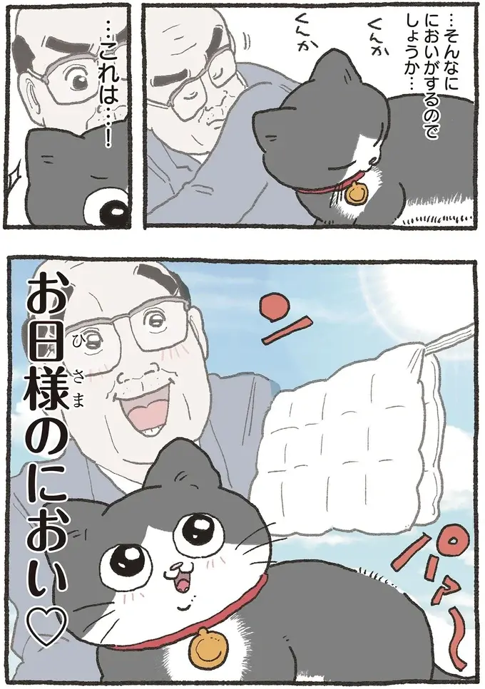 ねこおじの「元気が充電できる」匂いはどんな匂い？ 自分でチェックしてみたら／ねこに転生したおじさん 6（3）