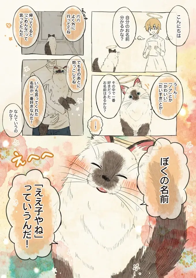 飼い主を「ええ子」で待っていた猫。再会して贈られた新しい名前がうれしくて／自分の名前を勘違いしている子（2）