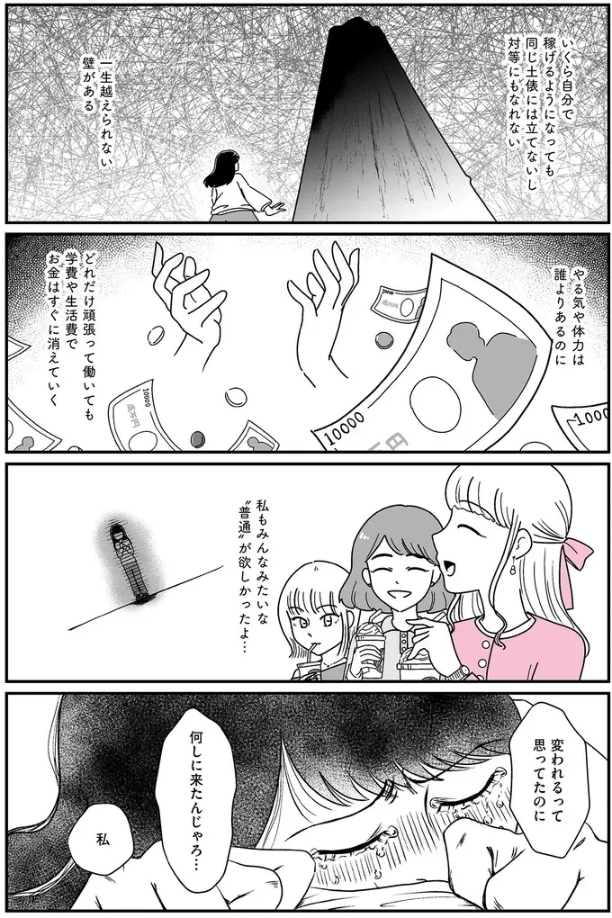 「対等にはなれない」実家が太い友人がうらやましすぎて涙が...。憧れていた東京での日々がつらすぎて／人生もっとうまくやれたのに（3）