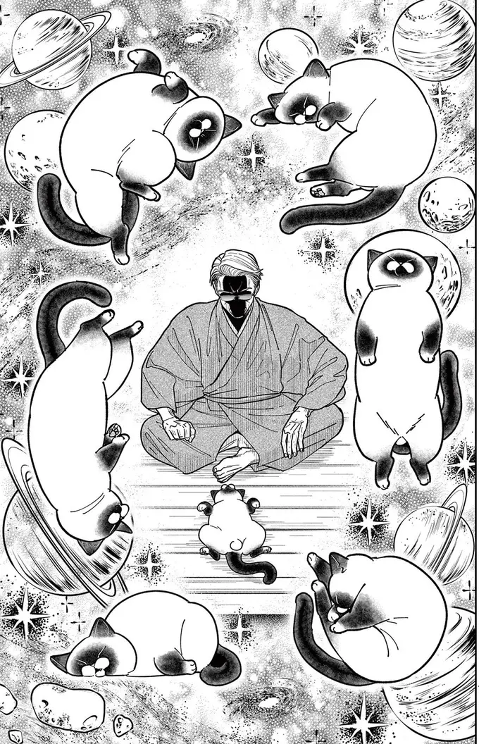 自分の家のようにくつろぐ野良猫。無防備な姿をよく観察すると...／オヤジとにゃん吉（8）
