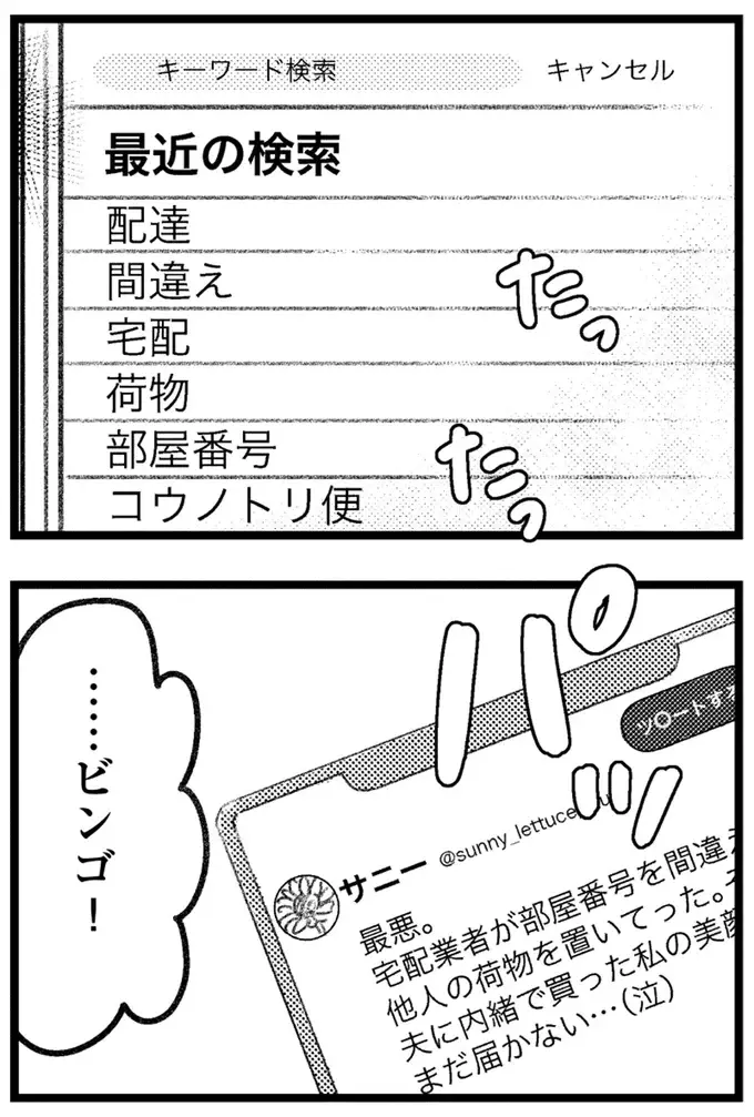 えっ、夫に内緒の買い物が誤配達!? 仕掛けたのは、なんと夫の若い不倫相手で／気がつけば地獄（18）