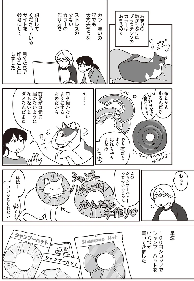 朝5時から飼い猫の看病。よだれ対策にカラーをつけてもらうことに／世界一幸せな飼い主にしてくれた猫（7）