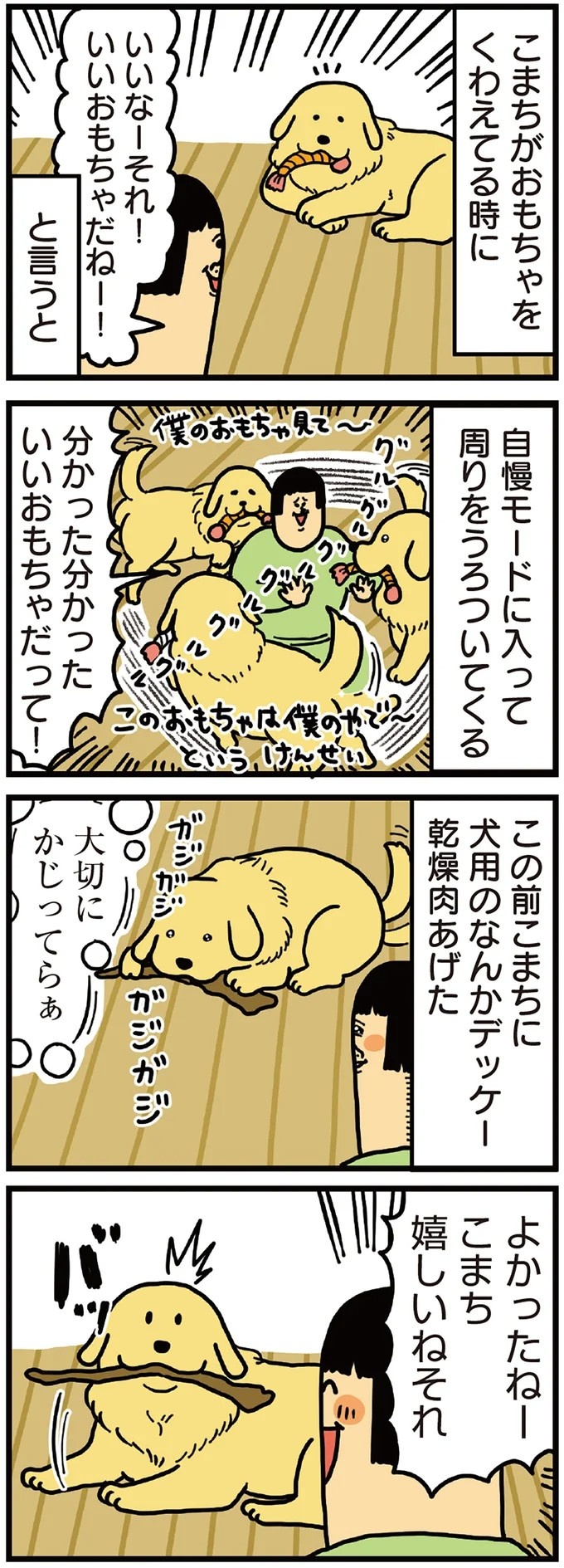 飼い主と犬の「心が通じ合った瞬間」。いや、これは嬉しくない…！／まめきちまめこニートの日常 こまちとタビ2（画像4/164枚目）