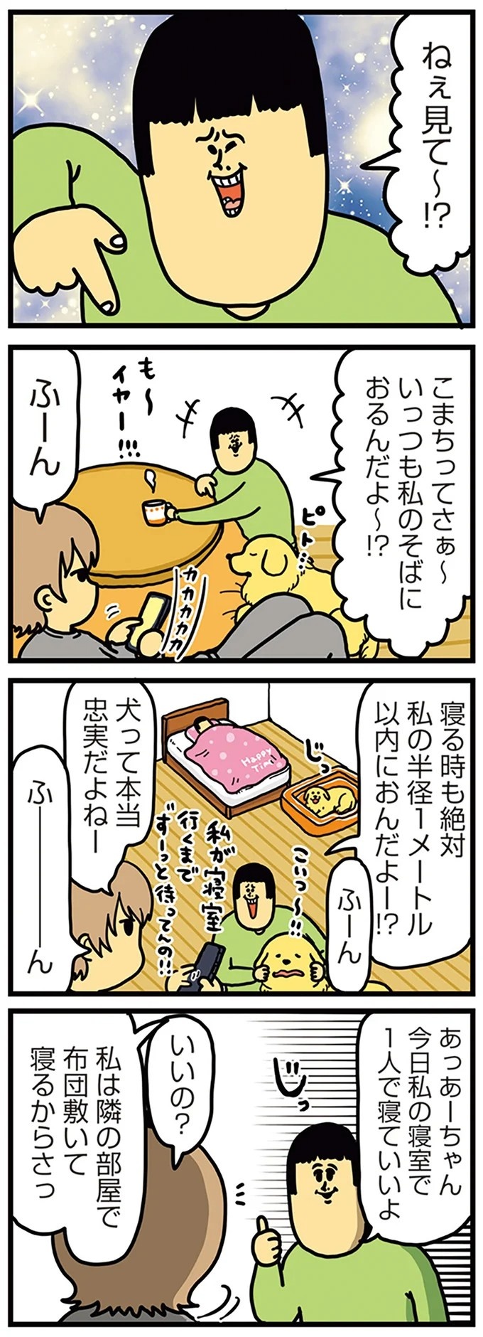 飼い主と犬の「心が通じ合った瞬間」。いや、これは嬉しくない…！／まめきちまめこニートの日常 こまちとタビ2（画像117/164枚目）