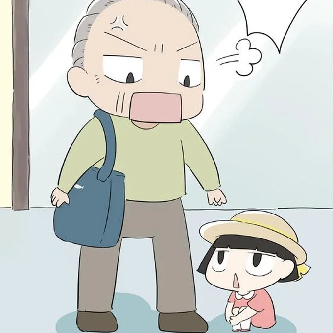 てこでも動かない3歳児に、つい声を荒げてしまった70歳おじい。現れた人物は…？／ハルとゲン