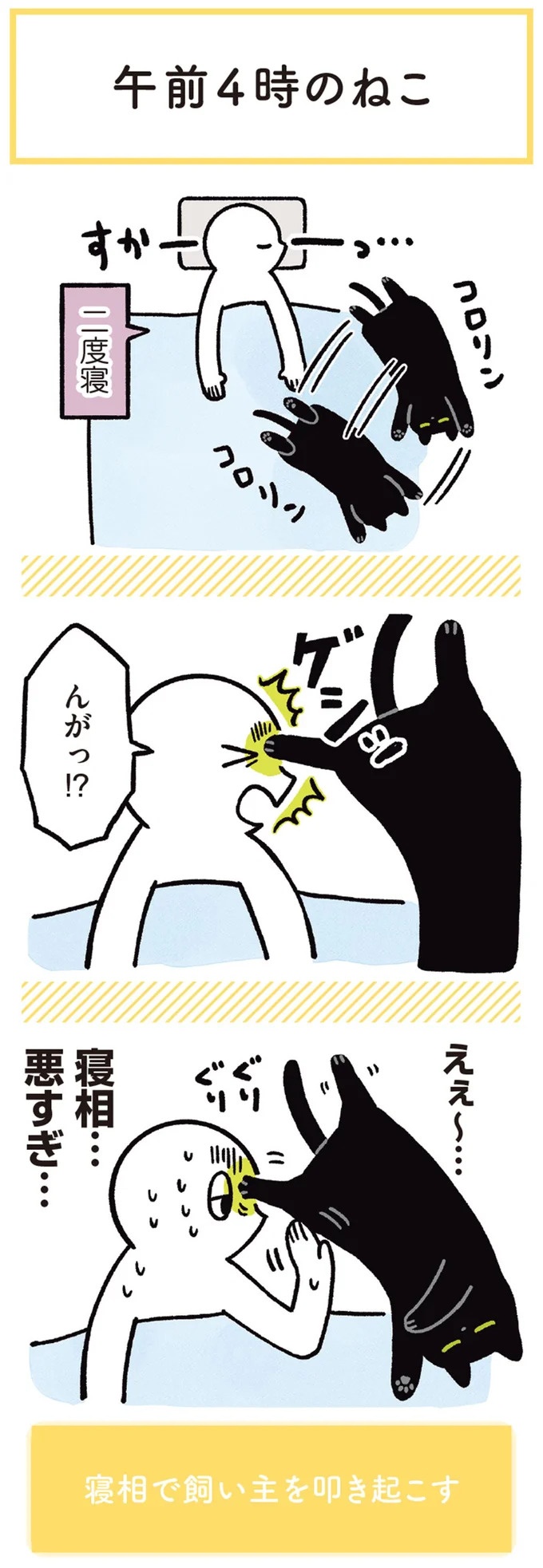 何!? どした!? 愛猫が午前3時に「ニャアアーン！」で飼い主を叩き起こす／黒猫ろんと暮らしたら3（画像3/157枚目）