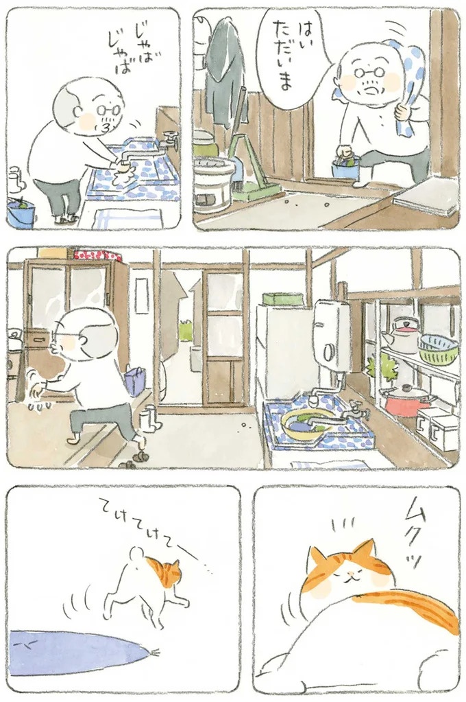 「なんじゃ遊ぶんか？」帰宅したじいちゃん、愛猫に遊びに誘われて夢中に…／ねことじいちゃん4（画像3枚目）