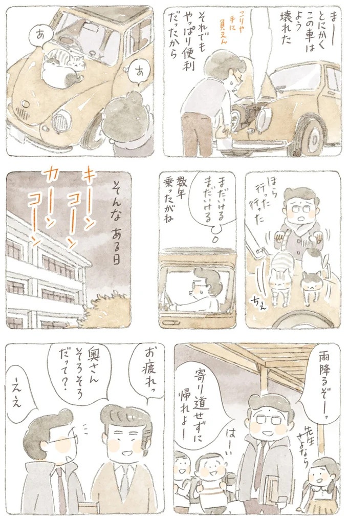 船を猫たちが港でお出迎え。じいちゃんも愛猫に起こされる穏やかな島の朝／ねことじいちゃん7（画像37/143枚目）