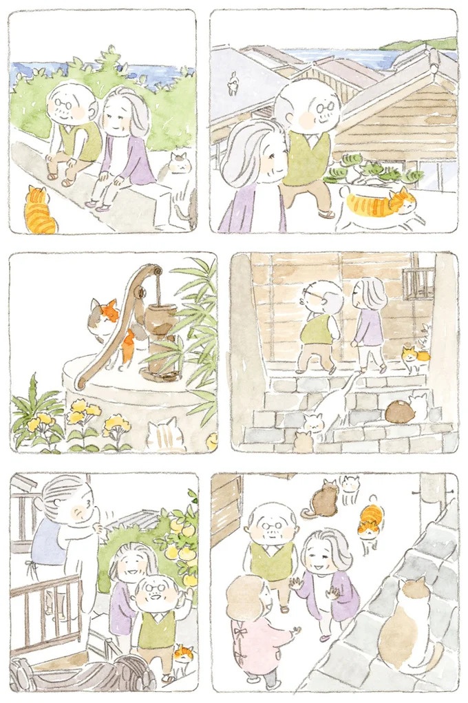 船を猫たちが港でお出迎え。じいちゃんも愛猫に起こされる穏やかな島の朝／ねことじいちゃん7（画像58/143枚目）