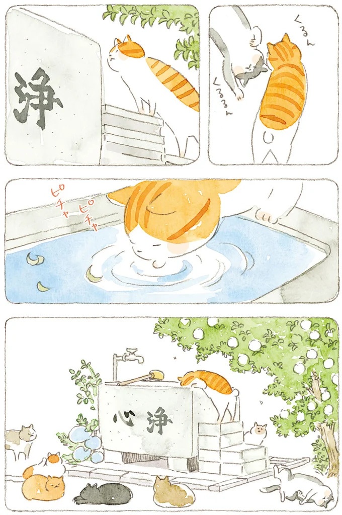船を猫たちが港でお出迎え。じいちゃんも愛猫に起こされる穏やかな島の朝／ねことじいちゃん7（画像106/143枚目）