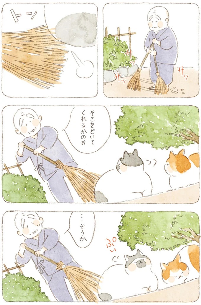 船を猫たちが港でお出迎え。じいちゃんも愛猫に起こされる穏やかな島の朝／ねことじいちゃん7（画像107/143枚目）