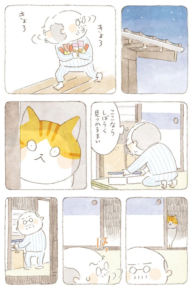 船を猫たちが港でお出迎え。じいちゃんも愛猫に起こされる穏やかな島の朝／ねことじいちゃん7（画像141/143枚目）